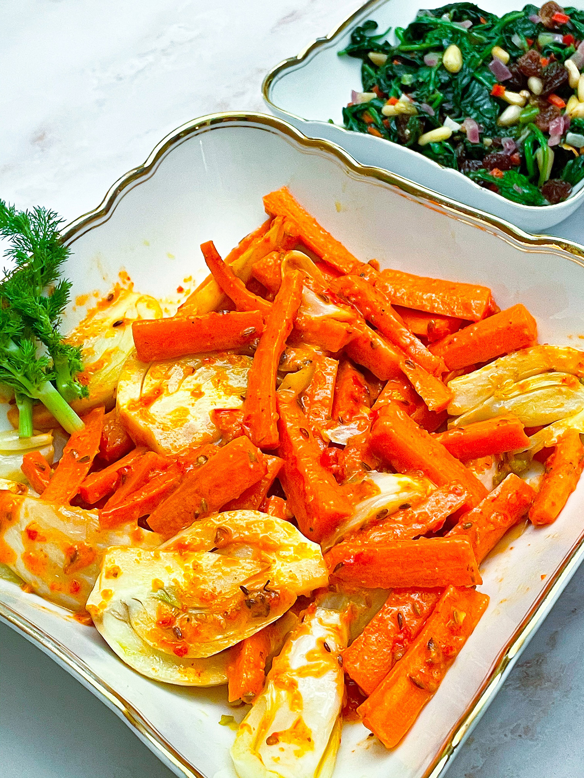 Möhren und Fenchel mit Harissa Rezept
